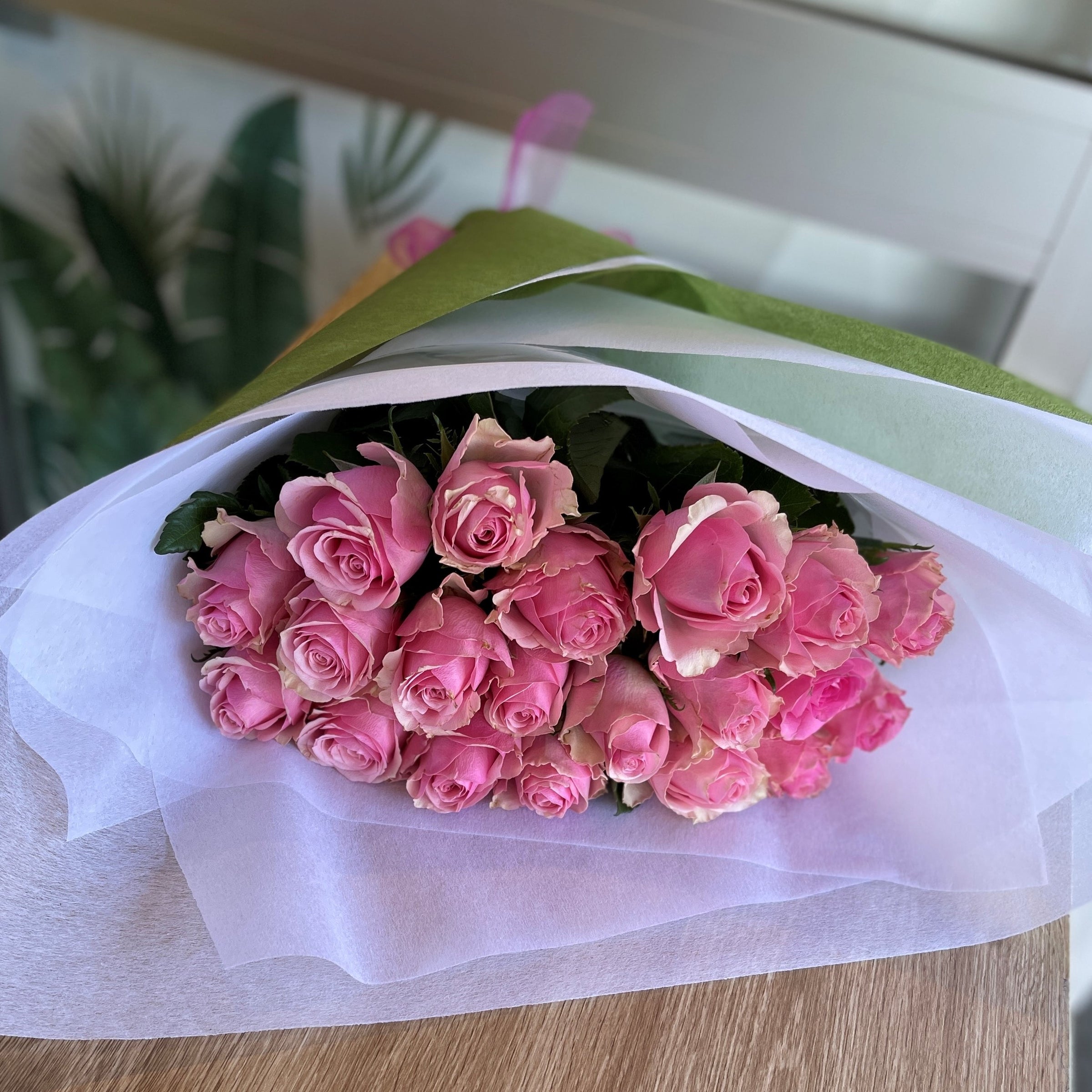 20 Roses Roses Beautiful 20 Pink roses with premium wrapped | 3 Bears Florist | St Albans
